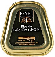 Блок фуа-гра Feyel, Bloc de Foie Gras dOie, metal box, 75 г