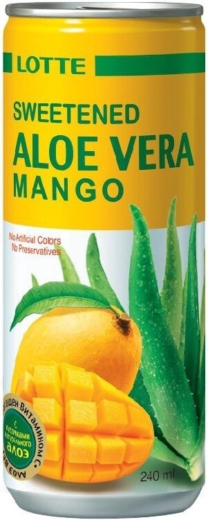 Juice Lotte, Aloe Vera Mango Still, in can, 240 ml Lotte, Aloe Vera Mango  Still, in can  price, reviews