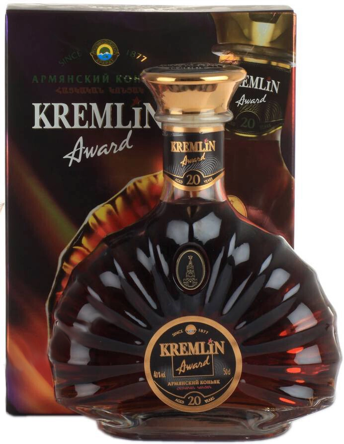 Cognac Kremlin Award 20 Years Old, gift box, 500 ml Kremlin Award