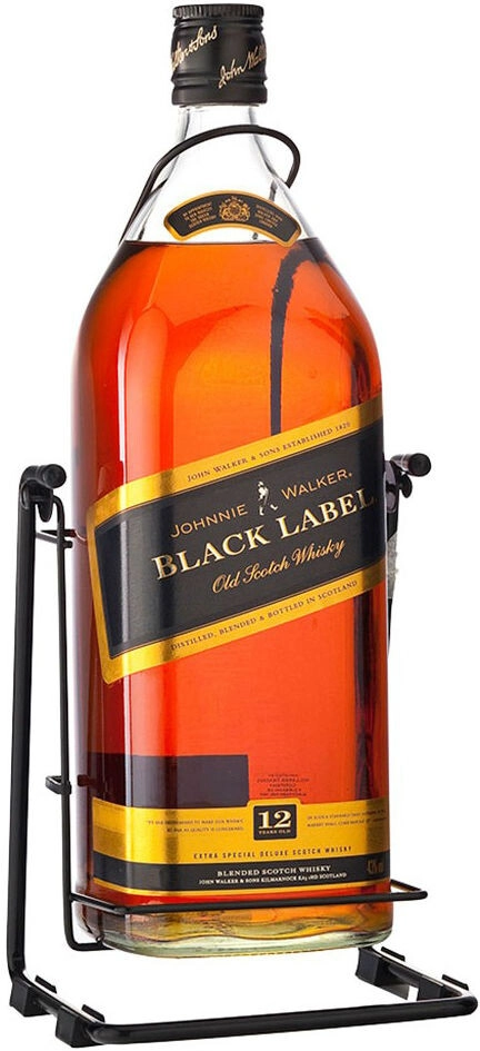 Whisky Johnnie Walker, Black Label, with box swing, 3000 ml