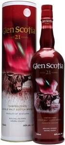 Виски Glen Scotia 21 Years Old, metal tube, 0.7 л