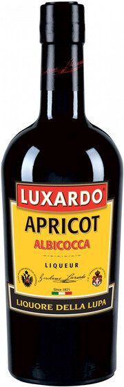 На фото изображение Luxardo, Apricot, 0.75 L (Люксардо, Абрикос объемом 0.75 литра)