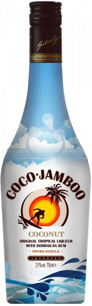 На фото изображение Fruko Schulz, Coco Jamboo Coconut, 0.7 L (Фруко Шульц, Коко Джамбо Кокосовый объемом 0.7 литра)