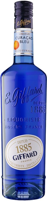 На фото изображение Giffard, Curacao Bleu Liqueur, 0.7 L (Жиффар, Блю Кюрасао объемом 0.7 литра)