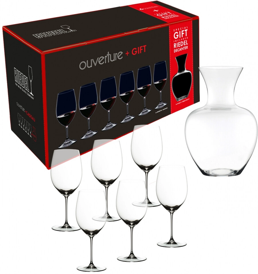 Riedel Set Of 4 Ouverture Magnum Crystal Red White Wine Glasses New In Box