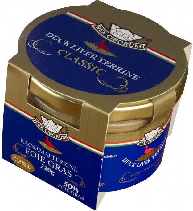 Foie Gras Rex Ciborum Duck Liver Terrine Naturel (50 Foie Gras), glass