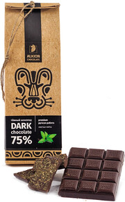 Alkion, Dark Chocolate with Mint Leaves, 100 g