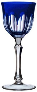 Ajka Crystal, Loreley Wine Glass, Blue, 190 ml