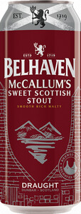 Шотландское пиво Belhaven, McCallums Stout, in can, 0.44 л