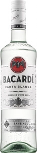 Bacardi Carta Blanca, with metal cup, 0.7 л