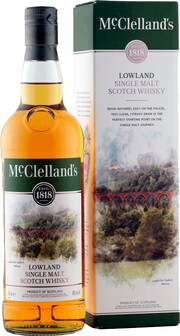 На фото изображение McClellands Lowland, gift box, 0.7 L (МакКлеллэндс Лоуленд, в подарочной коробке в бутылках объемом 0.7 литра)