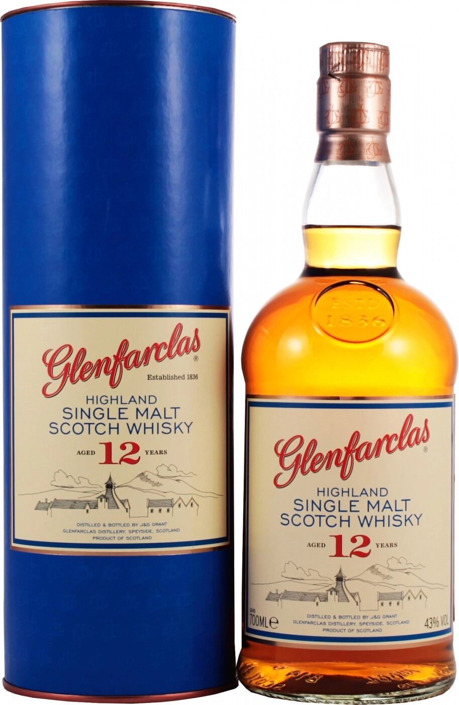 Виски Glenfarclas 12 years, в тубе, 0.7 л — купить виски Гленфарклас  12-летний, In Tube, 700 мл – цена 8119 руб в Winestyle