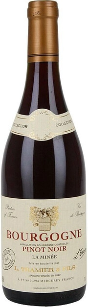 Суреттегі сурет L. Tramier & Fils, La Minee Pinot Noir, Bourgogne AOC, 0.75 L