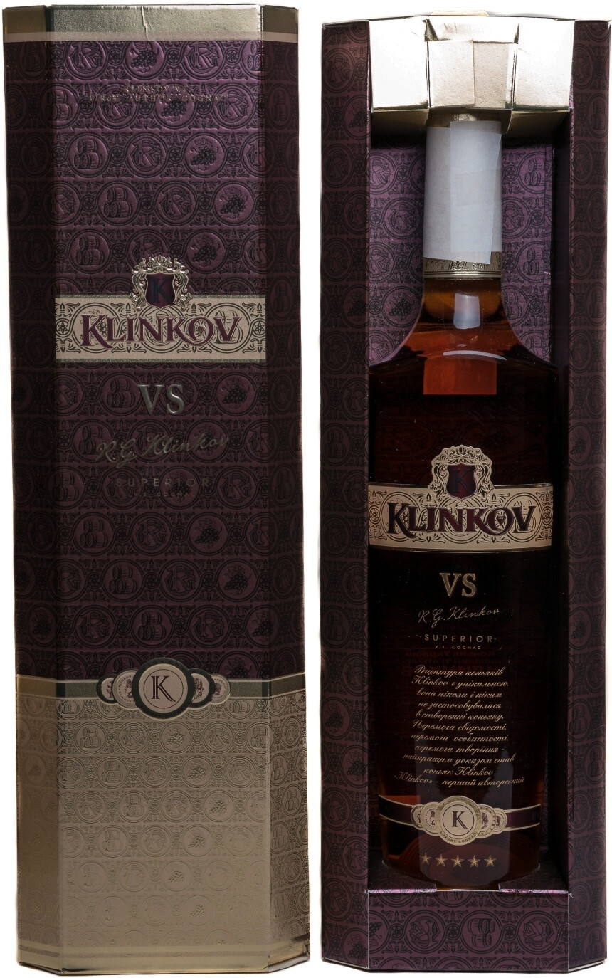 Client capsa Suri  Cognac Klinkov VS Superior, gift box, 350 ml Klinkov VS Superior, gift box  – price, reviews