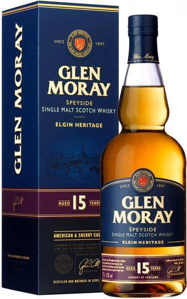 Виски «Glen Moray» 15 Years Old, в подарочной коробке, 0.7 л