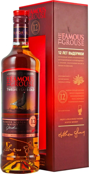 Виски «The Famous Grouse» Blended Whisky aged 12 years, в