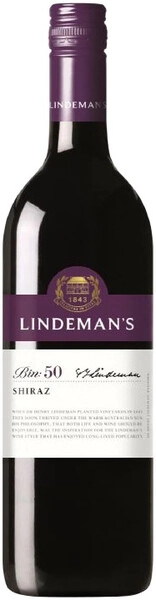 50 0.75 Lindemans Bin 50 Shiraz 750 489