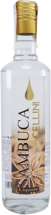 На фото изображение Bottega, Cellini Sambuca Bianca, 0.7 L (Челлини Самбука Бьянка объемом 0.7 литра)