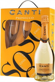 Canti, Prosecco, 2016, gift set with 2 glasses