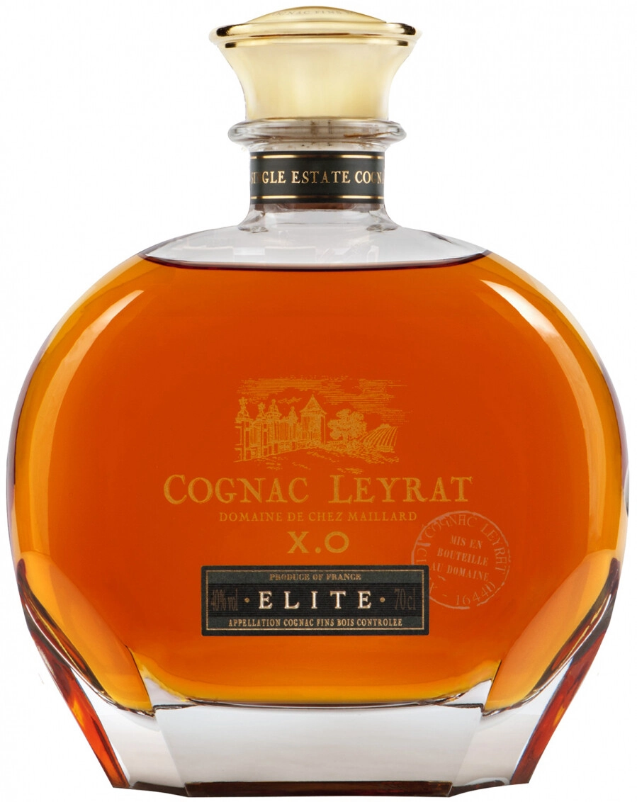 Leyrat, Coffret Cognac XO Elite carafe 70cl, 40% alc, Single