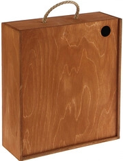 Wooden Box with Sliding Lid for 3 bottles, beech