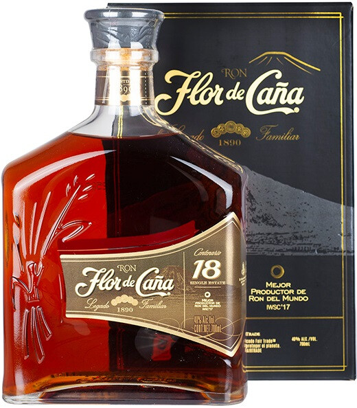 Rum Flor de Cana Centenario 18 Years Old, gift box, 750 ml Flor de