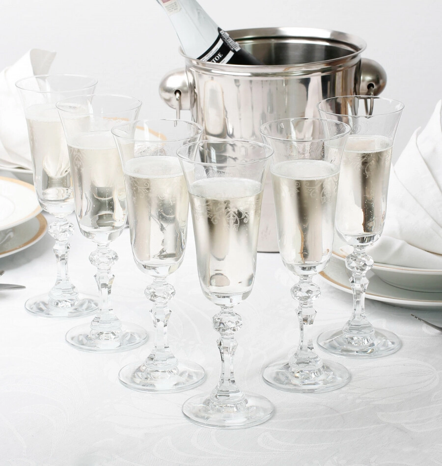 KROSNO Kristal Champagne Fluitglas Set Van 6 180 ML Avant Garde Collectie Perfect Voor Thuis Restaurants En Feesten Vaatwasser Veilig 663908894