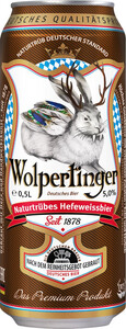 Wolpertinger Naturtrubes Hefeweissbier, in can, 0.5 л
