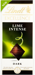Lindt, Excellence Lime Intense, Dark Chocolate, 100 g