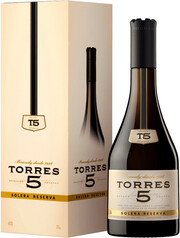 Испанский бренди Torres 5 Solera Reserva, gift box, 0.7 л