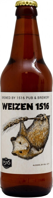 На фото изображение 1516, Weizen, 0.5 L (1516, Вайцен объемом 0.5 литра)