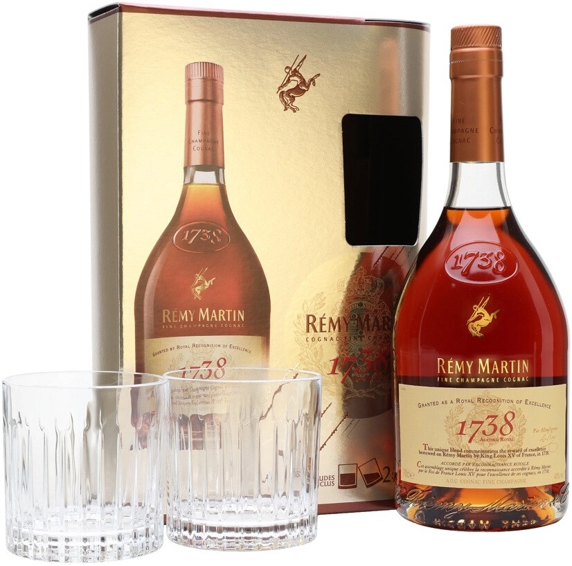 REMY MARTIN 1738 Accord  2本セット Set Remy Martin, 1738 Accord Royal, gift box with two glasses Remy