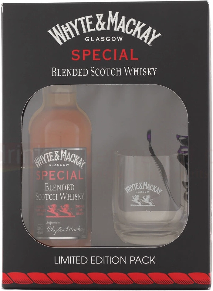 Set Whyte & Mackay Special, gift box with two glasses Whyte