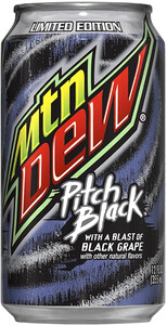 Mountain Dew Pitch Black (USA), in can, 355 ml