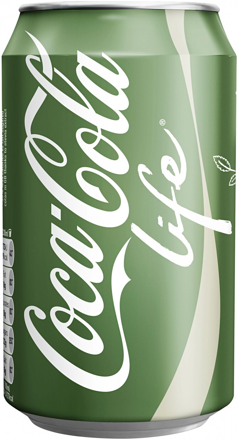 Напиток в жестяной банке. Coca-Cola Life. Кока кола лайф. Coca Cola Life напиток. Газировка в баночках.