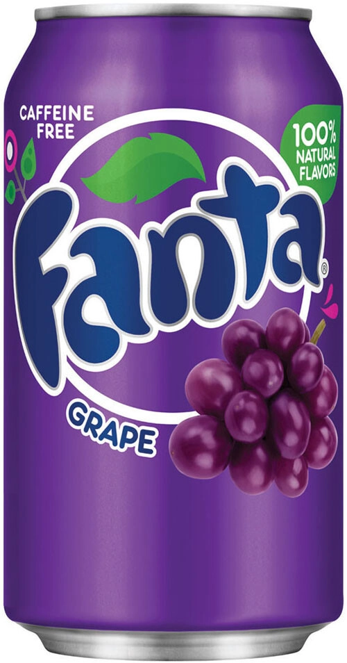 Bottled water Fanta Grape (USA), in ca, 355 ml Fanta Grape (USA