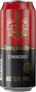 Konigsbacher Schwarz Bier, in can, 0.5 л