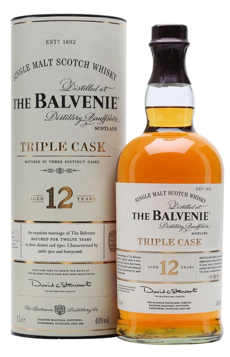 Whisky Balvenie Triple Cask 12 Years Old, in tube, 1000 ml