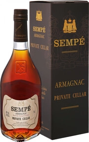 На фото изображение Armagnac Sempe, Private Cellar, gift box, 0.7 L (Арманьяк Семпе Прайват Селлар, в подарочной коробке объемом 0.7 литра)