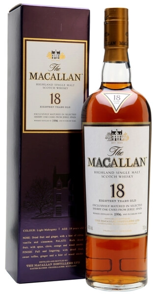 マッカラン 18年 1996 Виски «Macallan» 1996, 18 Years Old, в подарочной коробке, 0.7 л