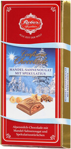 Paul Reber, Winterzeit Alpenvollmilch Chocolade mit Mandel-Sahnenougat und Spekulatius, 100 г
