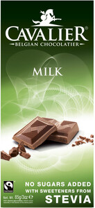Cavalier Milk Chocolate with Stevia, 85 g