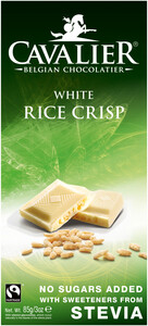 Cavalier White Chocolate with Rice Crisp and Stevia, 85 g