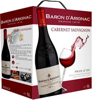 Baron dArignac Cabernet Sauvignon, bag-in-box, 5 л