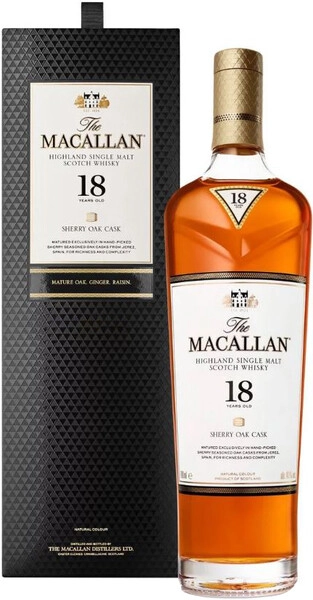 ウイスキー The Macallan 18 Year Old Sherry Oak Виски Macallan «Sherry Oak» 18 Years Old, в подарочной